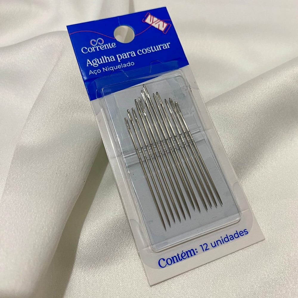 Kit 12 Agulhas Tamanhos Variados Corrente