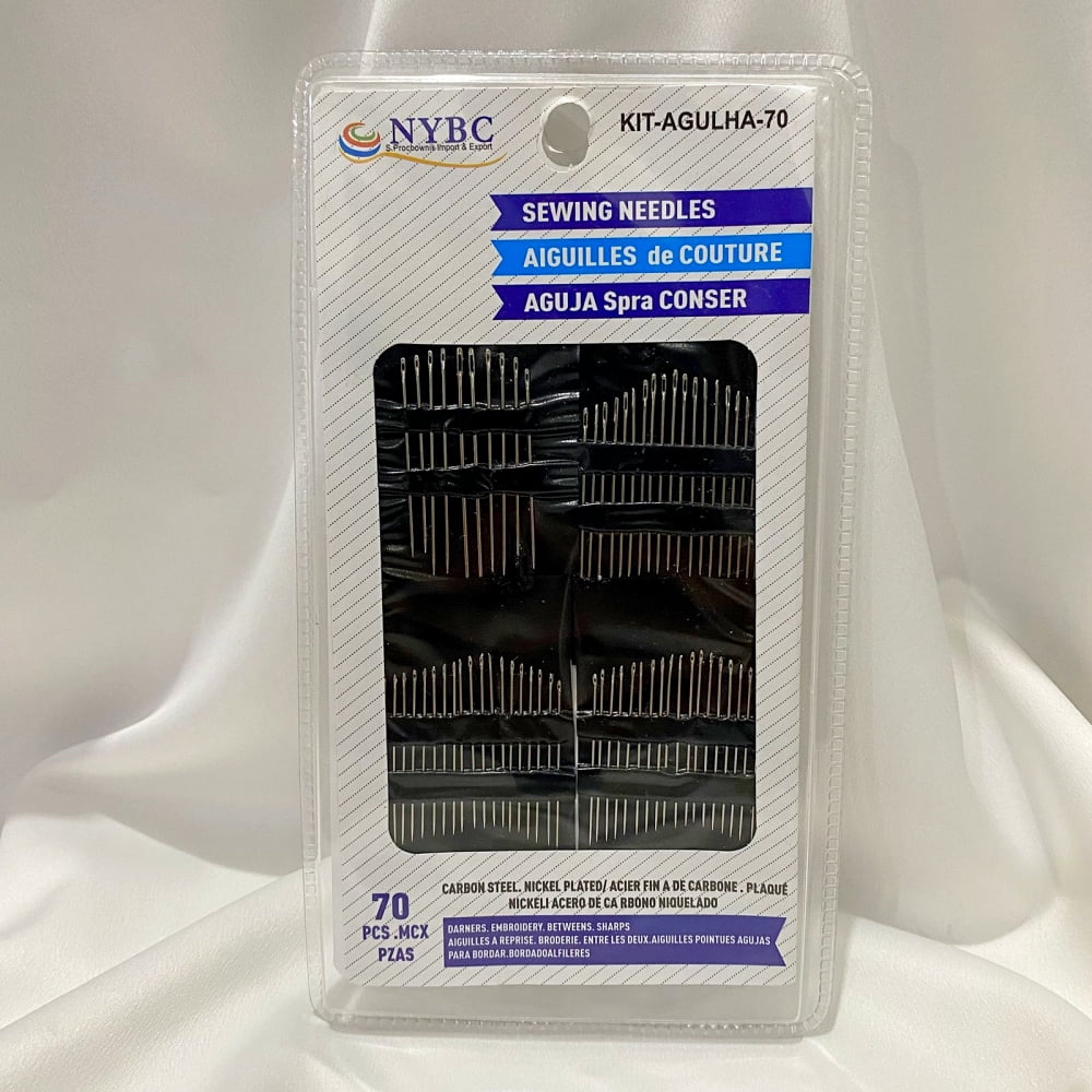 Kit 70 Agulhas Tamanhos Variados NYBC