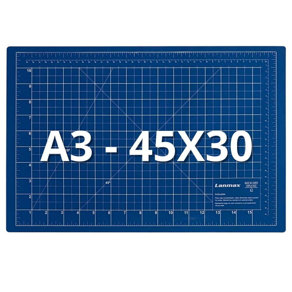 Base de Corte Dupla Face Azul Lanmax A3 45x30