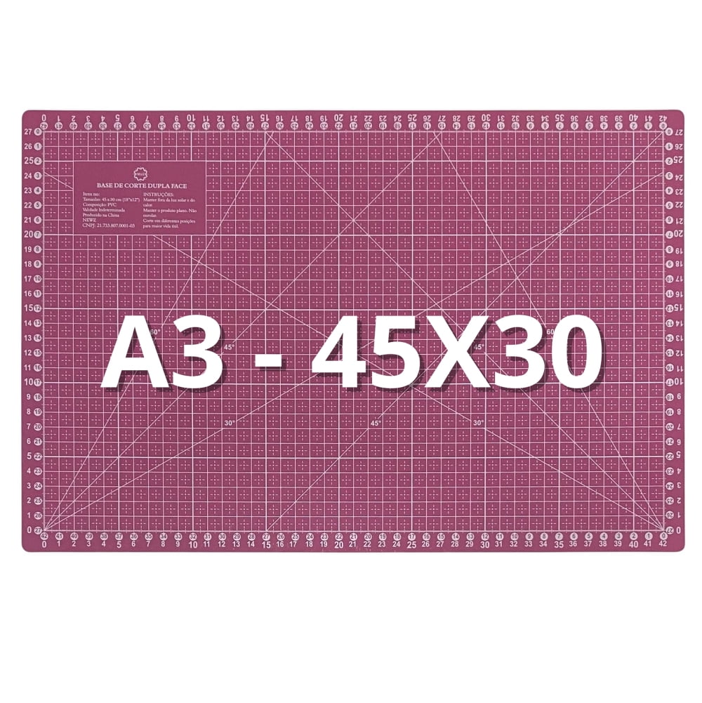 Base de Corte Dupla Face Rosa Newz A3 45x30