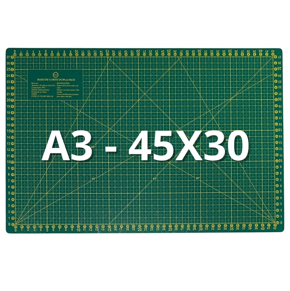 Base de Corte Dupla Face Verde Newz A3 45x30