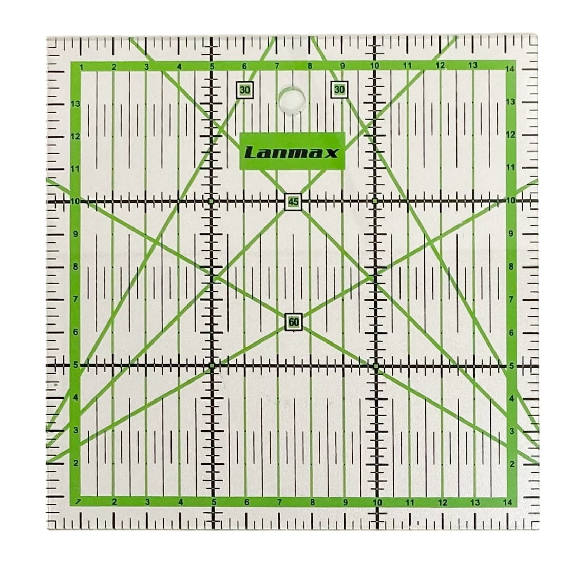 Regua Transparente Verde 15x15 - Costura Criativa e Patchwork