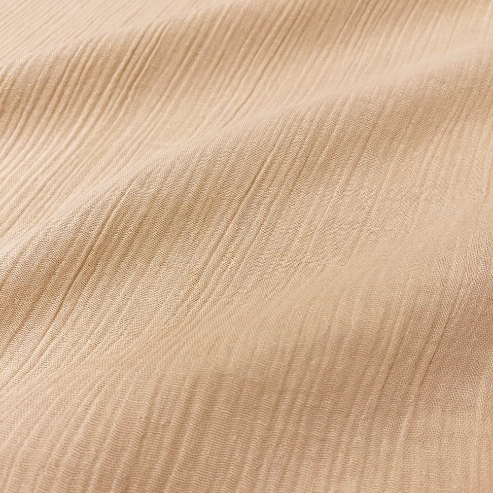 Tecido Algodão Cotton Plissado Bege