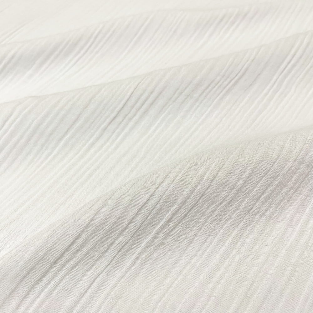 Tecido Algodão Cotton Plissado Branco