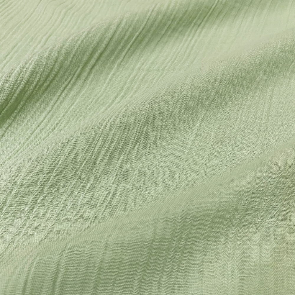 Tecido Algodão Cotton Plissado Verde