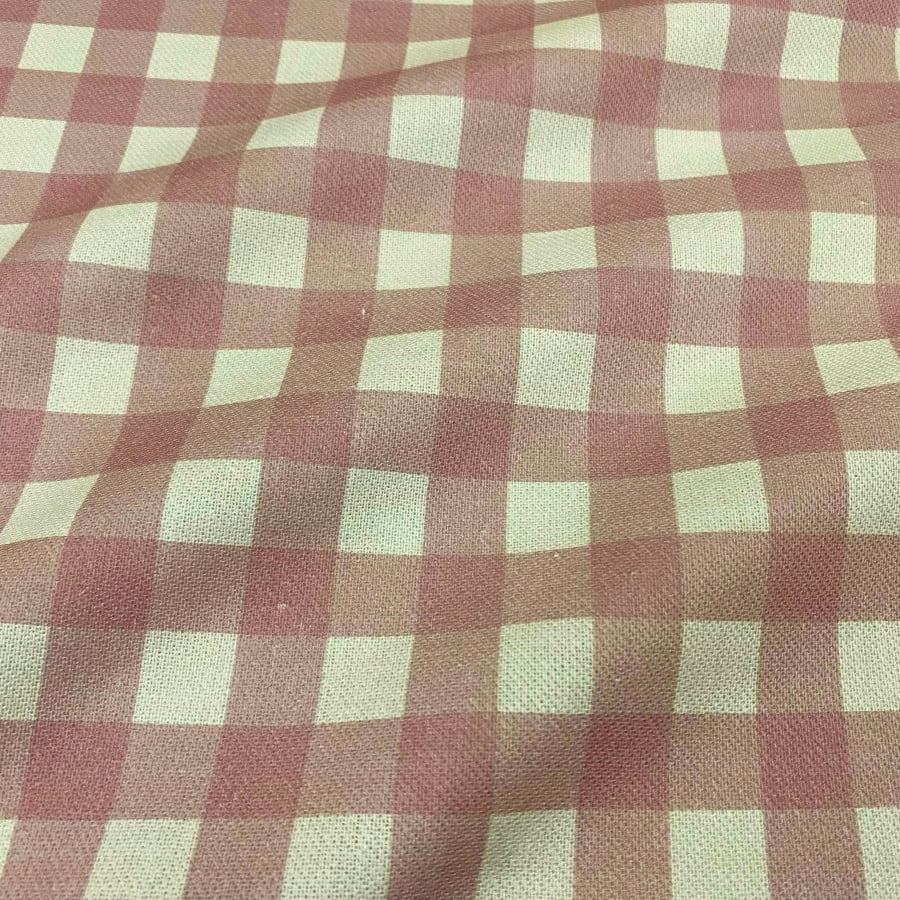 Tecido Sacaria Pano de Prato Por Metro Digital Xadrez Rosa Rose - Coleção Entre Panos Exclusivo Loja Tear