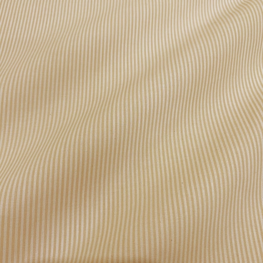Tecido Tricoline Fio Tinto Micro Listra Cru Marfim