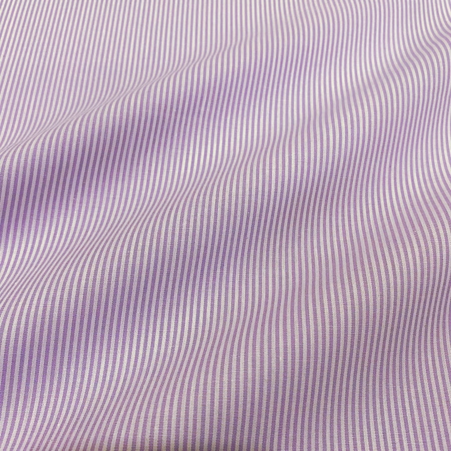 Tecido Tricoline Fio Tinto Micro Listra Lilas