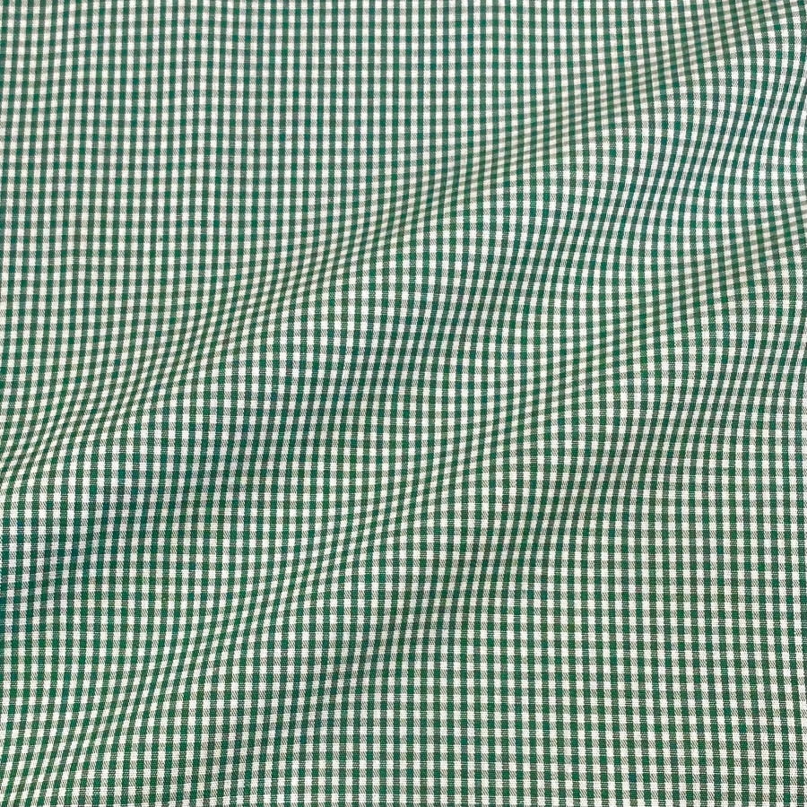 Tecido Tricoline Fio Tinto Micro Xadrez Verde Bandeira