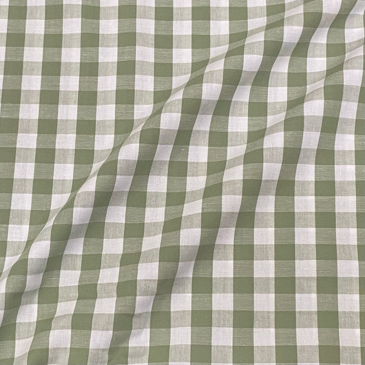 Tecido Tricoline Fio Tinto Xadrez Grande Verde Oliva Fabricart 