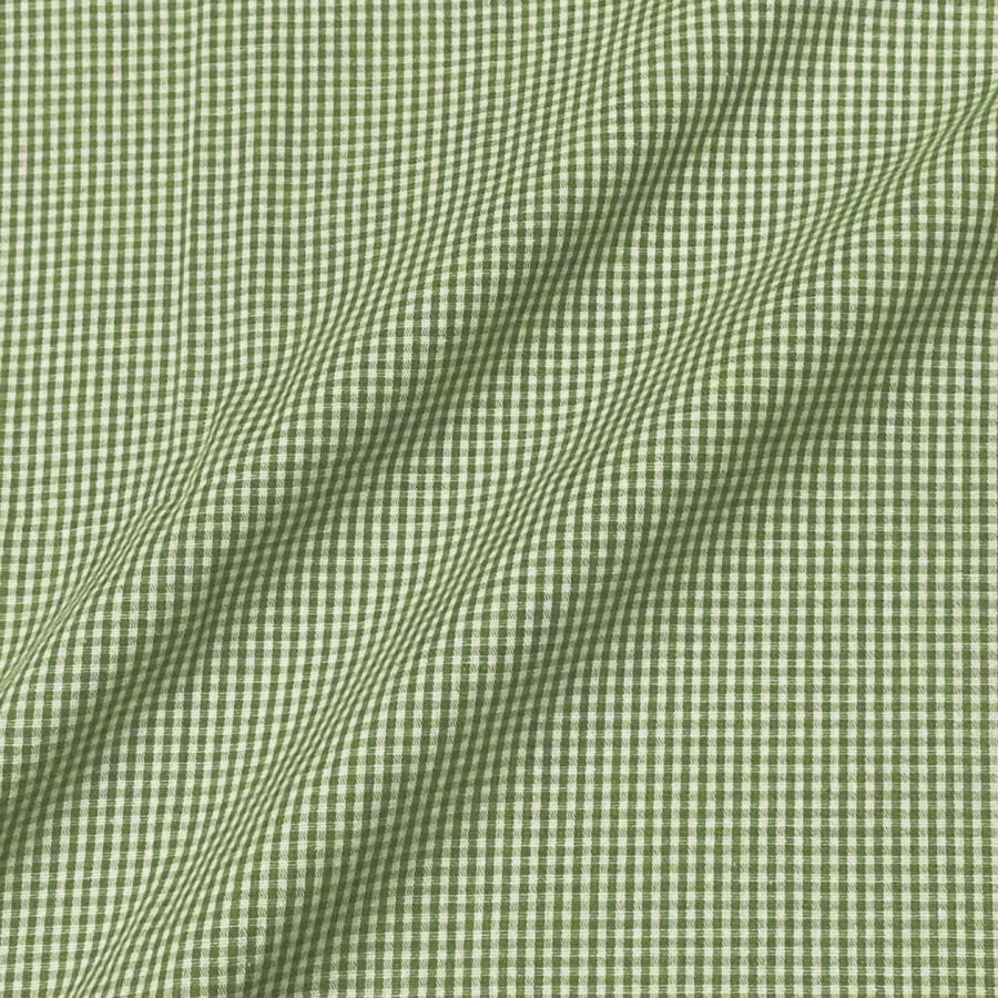 Tecido Tricoline Fio Tinto Xadrez Micro Verde Oliva Fabricart  