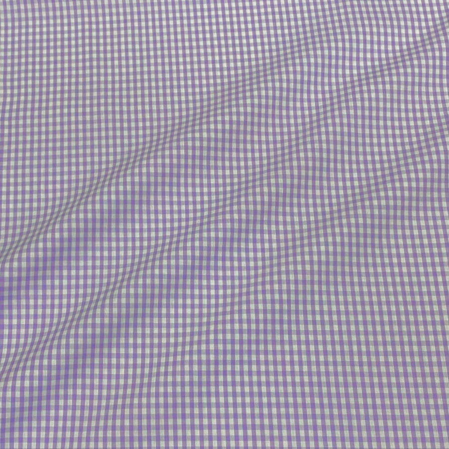 Tecido Tricoline Fio Tinto Xadrez Pequeno Lilas