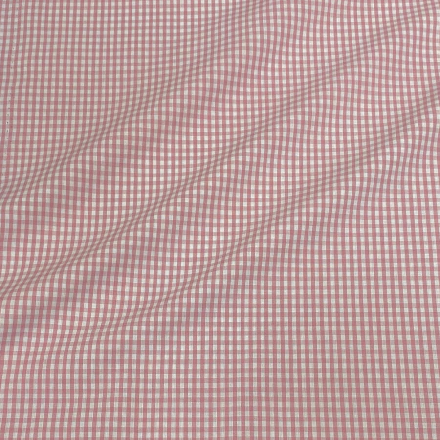 Tecido Tricoline Fio Tinto Xadrez Pequeno Rose