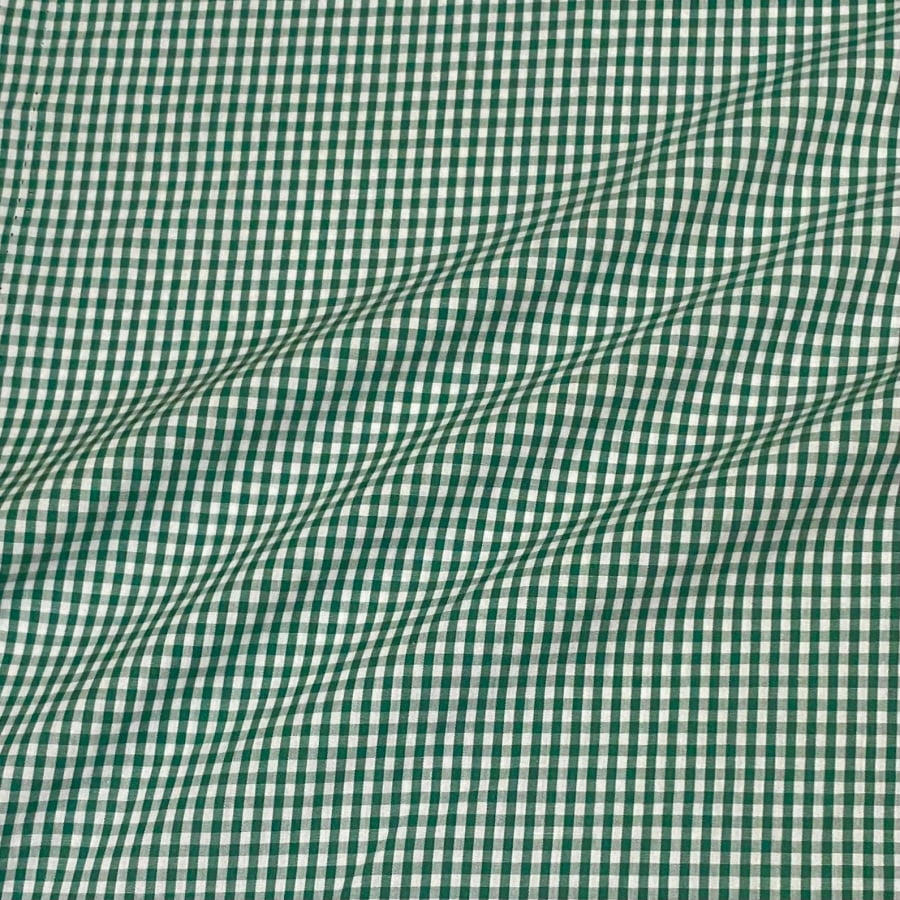 Tecido Tricoline Fio Tinto Xadrez Pequeno Verde Bandeira