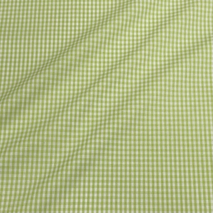 Tecido Tricoline Fio Tinto Xadrez Pequeno Verde Pistache