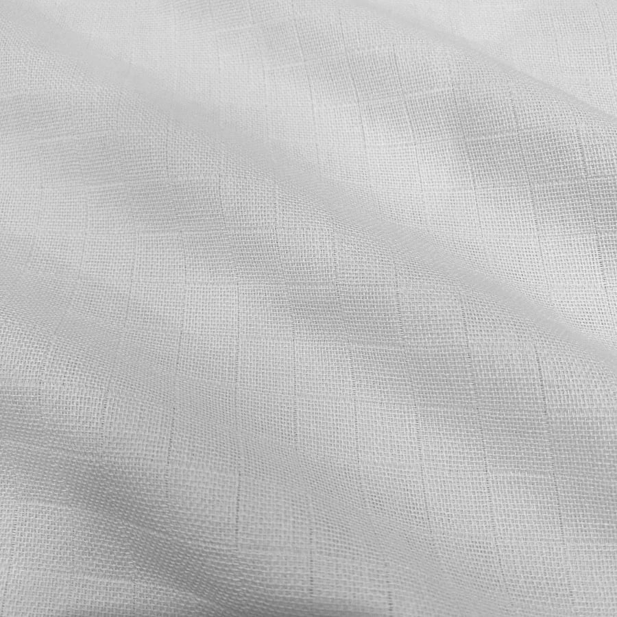 Tecido Fralda Quadriculada Lisa Branco Premium - 175g/m2