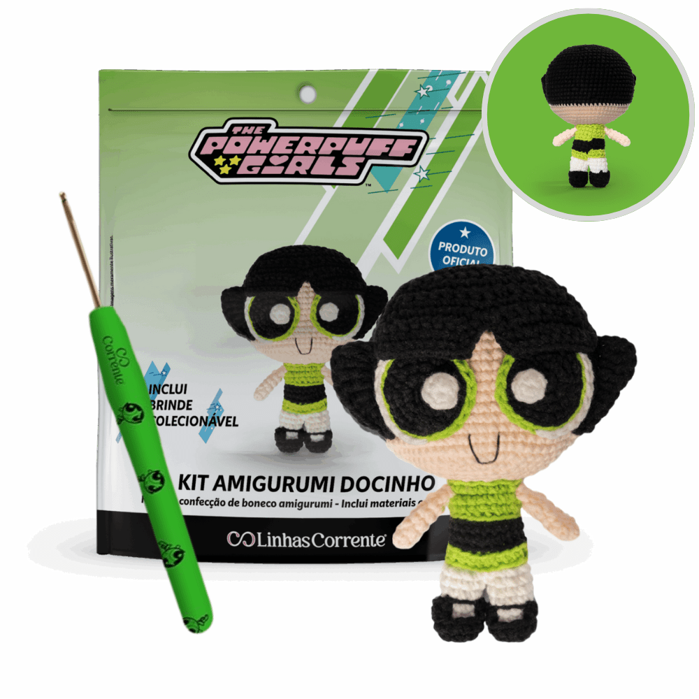 Kit Amigurumi Crochê as Meninas Superpoderosas Docinho™ Linhas Corrente