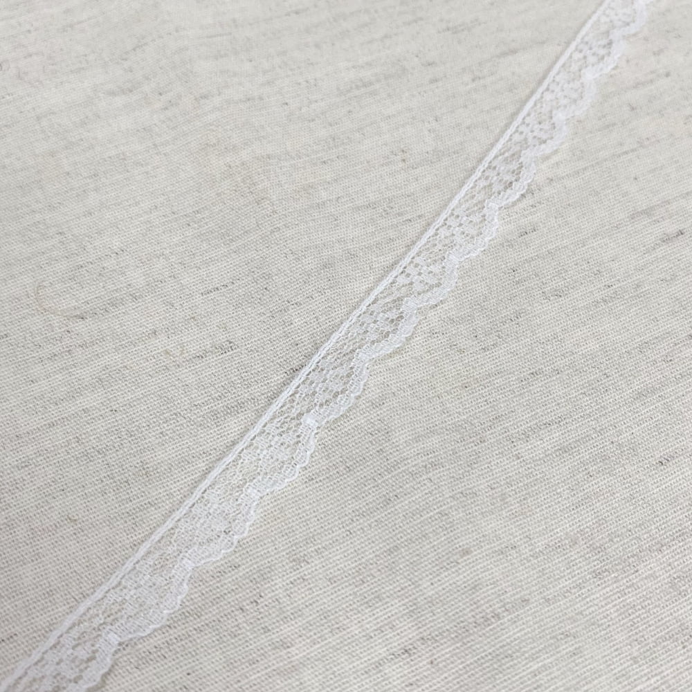 Renda Barra Branca Nylon 10mm