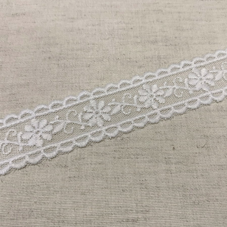 Tule Bordado Entremeio Branco ArtePunto BT016
