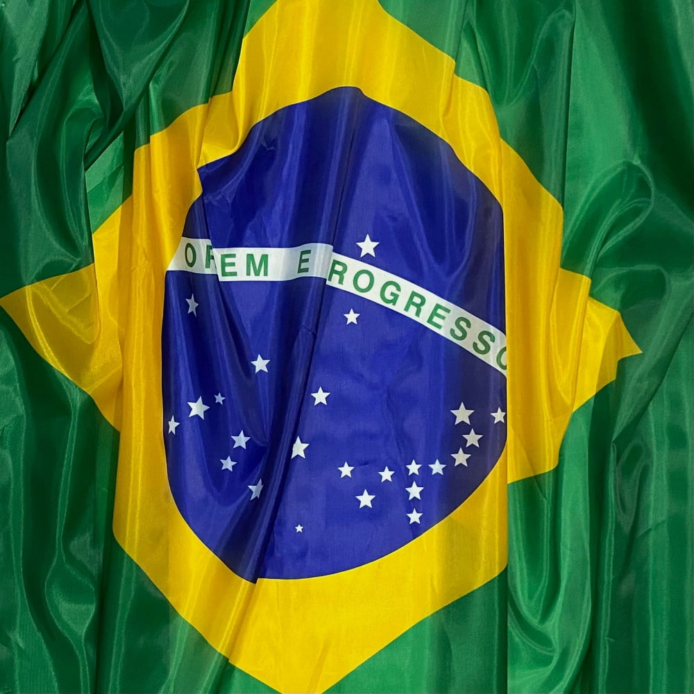 Tecido Failete Bember Bandeira do Brasil 0,90mt X 1,50mt