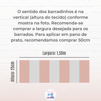 Tecido Tricoline Digital Barrados Ursinhos e Doces de Natal