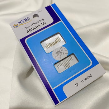 Kit 12 Agulhas de Cego Deficiente Visual Tamanhos Variados NYBC