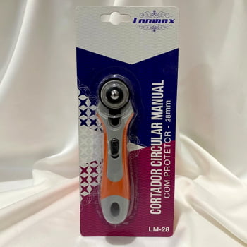 Cortador Manual Circular 28mm Lanmax Laranja e Cinza Cortador Manual Circular 28mm Lanmax Laranja e Cinza
