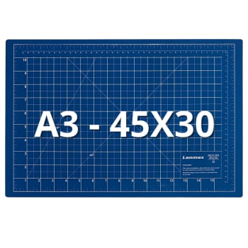 Base de Corte Dupla Face Azul Lanmax A3 45x30 Base de Corte Dupla Face Azul Lanmax A3 45x30