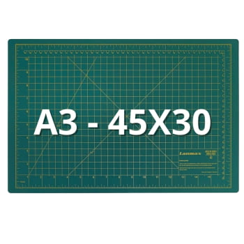 Base de Corte Dupla Face Verde Lanmax A3 45x30 Base de Corte Dupla Face Verde Lanmax A3 45x30