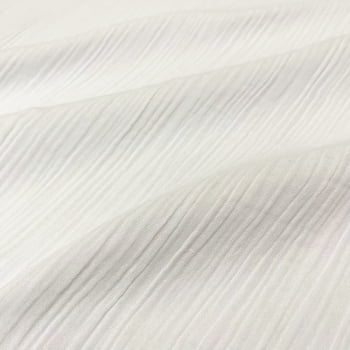 Tecido Algodão Cotton Plissado Branco Tecido Algodão Cotton Plissado Branco
