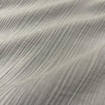 Tecido Algodão Cotton Plissado Cinza Tecido Algodão Cotton Plissado Cinza