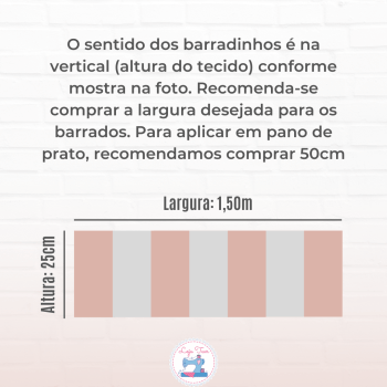 Tecido Tricoline Digital Barrado Xicaras e Flores Coleção Bodas de Louça 22 Anos Loja Tear