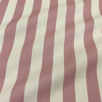 Tecido Sacaria Pano de Prato Por Metro Digital Listras Rosa Rose - Coleção Entre Panos Exclusivo Loja Tear