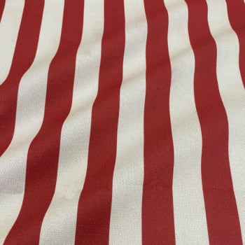 Tecido Sacaria Pano de Prato Por Metro Digital Listras Vermelho Natal - Coleção Entre Panos Exclusivo Loja Tear