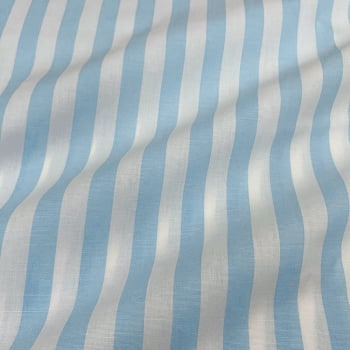 Tecido Tricoline Fio Tinto Listra Grande Azul Bebe Tecido Tricoline Fio Tinto Listra Grande Azul Bebe