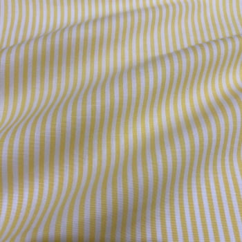 Tecido Tricoline Fio Tinto Listra Pequena Amarelo Fabricart