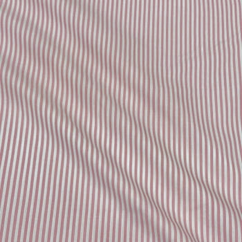 Tecido Tricoline Fio Tinto Listra Pequena Rose