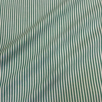 Tecido Tricoline Fio Tinto Listra Pequena Verde Bandeira