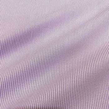 Tecido Tricoline Fio Tinto Micro Listra Lilas