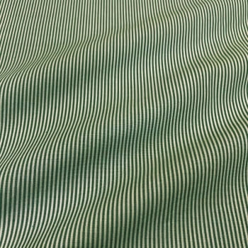 Tecido Tricoline Fio Tinto Micro Listra Verde Bandeira 