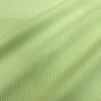 Tecido Tricoline Fio Tinto Micro Listra Verde Pistache