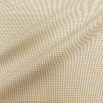 Tecido Tricoline Fio Tinto Micro Xadrez Cru Marfim