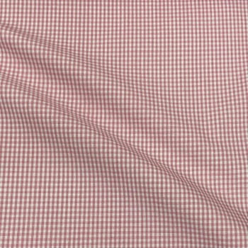 Tecido Tricoline Fio Tinto Micro Xadrez Rose