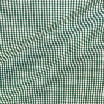 Tecido Tricoline Fio Tinto Micro Xadrez Verde Bandeira