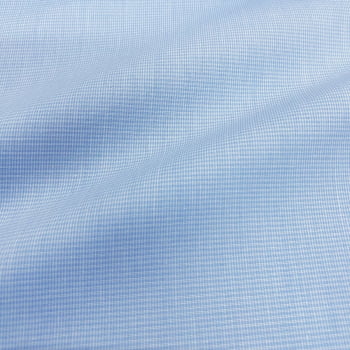 Tecido Tricoline Fio Tinto Nano Xadrez Azul Bebê 