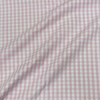 Tecido Tricoline Fio Tinto Xadrez Medio Rosa Medio Fabricart  