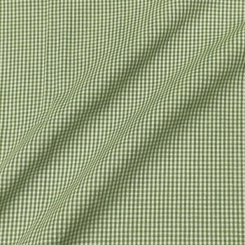 Tecido Tricoline Fio Tinto Xadrez Micro Verde Oliva Fabricart  