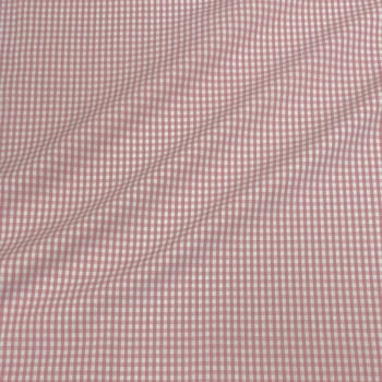 Tecido Tricoline Fio Tinto Xadrez Pequeno Rose