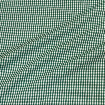 Tecido Tricoline Fio Tinto Xadrez Pequeno Verde Bandeira