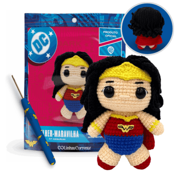 Kit Amigurumi Crochê DC Mulher Maravilha ™ Linhas Corrente